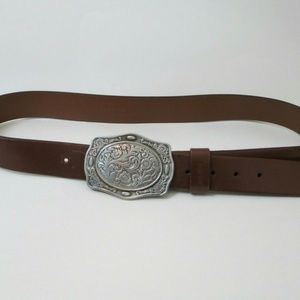 Carhartt Accessories - Carhartt Leather Belt Pewter Buckle 38 Western Bri Carhartt Accessories - Carhartt Leather Belt Pewter Buckle 38 Western Bri